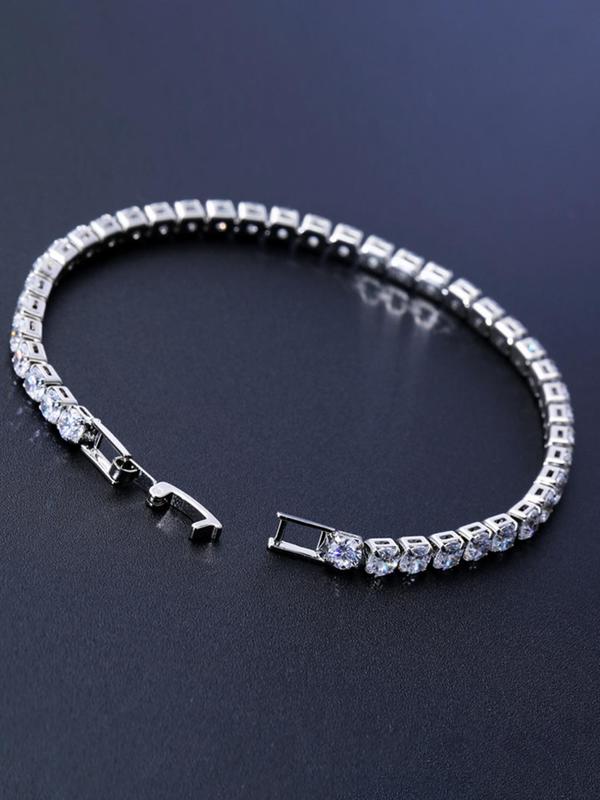 Rhinestone Decorated Anklet for Women,  Fashion All-match Accessory for Daily Clothing Decor, Party, Minimalist Aesthetic Jewelry Gift